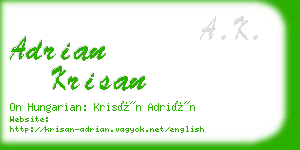 adrian krisan business card